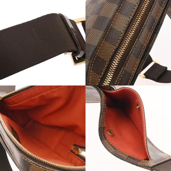 LOUIS VUITTON Damier Geronimos Brown Canvas Body Belt Bum Crossbody Bag